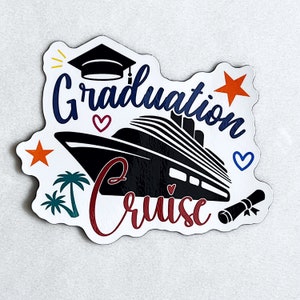 Graduation Class of 2024 Cruise Door Decoration Magnet Sign, Personalized Custom Keepsake, Senior High School College Gift, Family Set