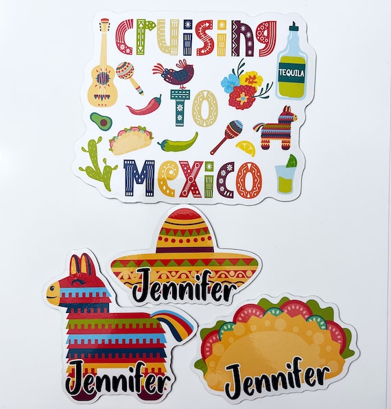Cruising to Mexico Door Decoration Magnet Sign Royal -