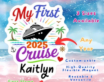 My First Cruise Door Wall Magnet Sign, Ship Door Cabin Decoration Cruising Keepsake Carnival Norwegian Family Trip 1st Cruise Vacation 2026