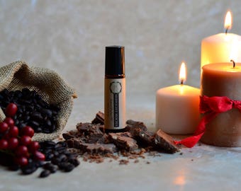 MIDNIGHT MOCHA Perfume Oil - Natural Perfume - Perfume Roll On - Coffee Perfume/ Natural Fragrance/Travel Perfume/Vegan Perfume/Gift for Mom