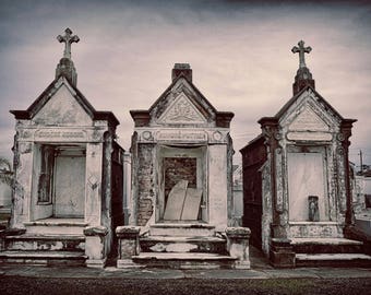 Pottier /  New Orleans Cemetery Photography Print