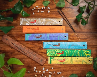 Auroshikha Incense Stick Set "Starter" - Gift Set 6x Premium Incense Sticks from India - Natural Incense for Yoga & Meditation