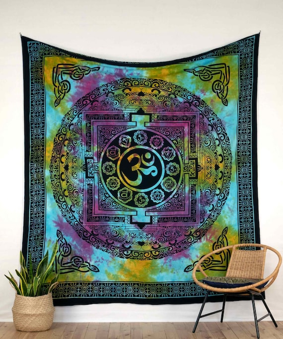 Om Mandala Hand Batiked Wall Hangings Om Mandala Hand Batiked Wall Hangings