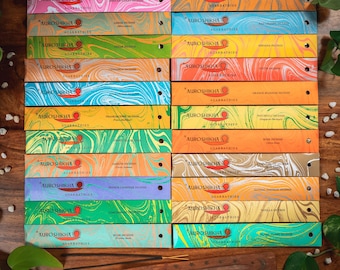 Incense Stick Gift Set Yoga - 22x Premium Auroshikha Incense Sticks from India - Natural Incense for Rituals & Meditation