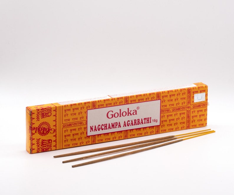 Incienso Goloka. Nag Champa Agarbathi. 1 Cajita de 16gr - Tu Herbolario