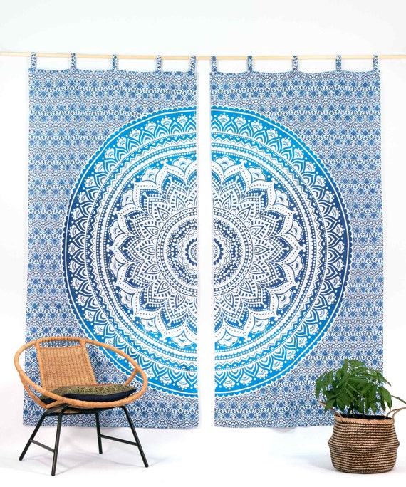 Tende Mandala Cotone Tenda A Pannelli Con Mandala Indiano Tipo Arazzo