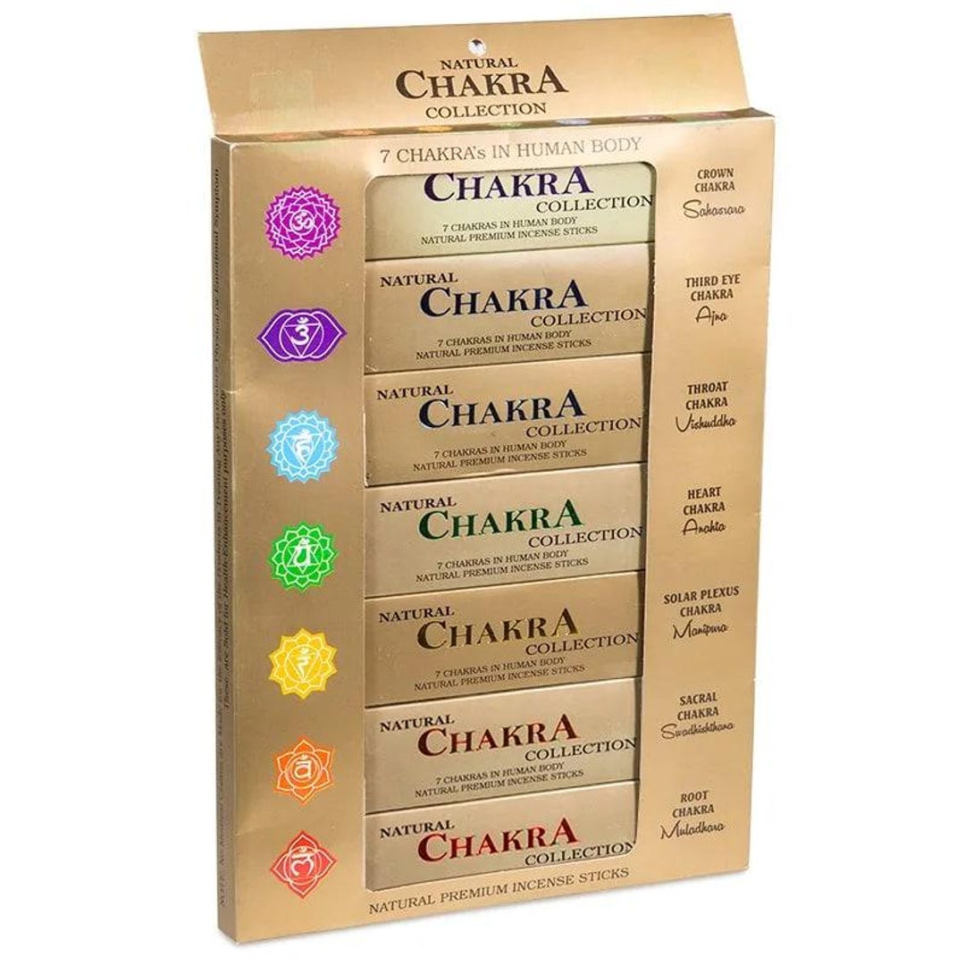 Incense Sticks Seven Chakra Set Gift Box - Incense 7 Chakras Gift for ...