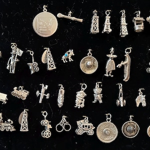 Vintage Western Themed Sterling charms Panel #1 - Sold and Prices Separately New Charms & photo June 14, 2025