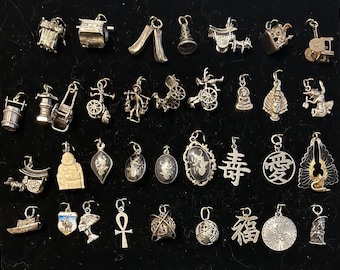 Vintage South East Asian Charms includes Egyptian Charms in Silver Sold Separately New Charms March 20,2024