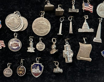 Vintage Washington DC, Presidents & USA Sterling charms Sold Separately Choose from Variations New photos May 4, 2024