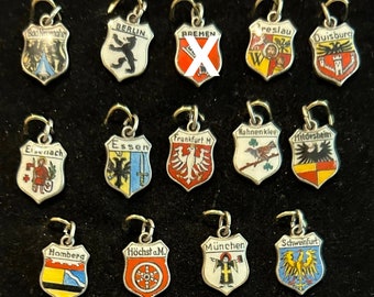 Vintage Miniature German Cities Travel Charms in 800 silver 1940s to 1950s Sold Separately @ 1O dollars each New Charms - June 6, 2023