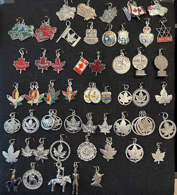 Vintage Canadian Sterling silver charms 1960s to 1