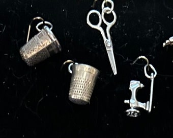 Sewing Sterling Silver charms Sewing tools Sewing Machines Sold Separately New Charms April 5