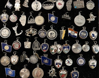 Vintage US State Sterling silver and Enameled 1960 to 1970 charms Sold Separately NEW photos May 5, 2024
