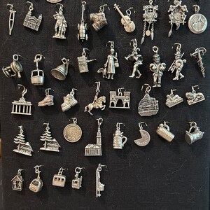 Vintage Germany Austria and Switzerland Charms in Sterling 800 835 silver 1950s to 1970s Each sold separately New Charms April 20, 2024