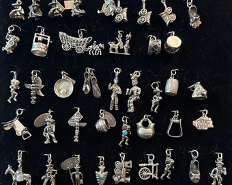 Vintage Western Themed Sterling charms Panel #2 - Sold Separately New photos May 12, 2024