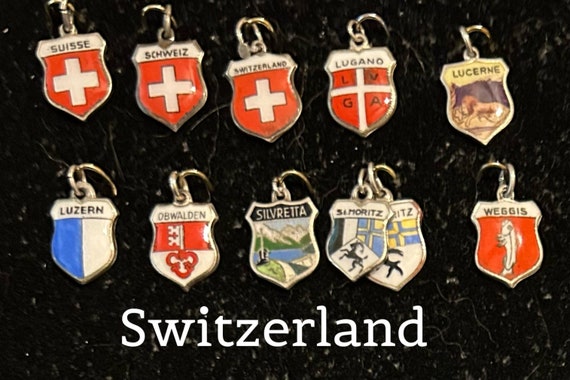 Vintage Travel Shields Switzerland France Italy i… - image 2