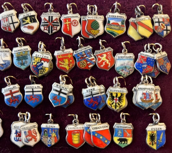 Vintage German Cities A to E Travel Charms in 800… - image 3