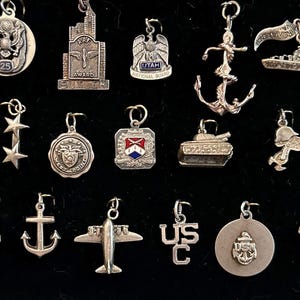 US Military Vintage Sterling charms Sold Separately Choose from the variations New Photos Oct 18, 2024.