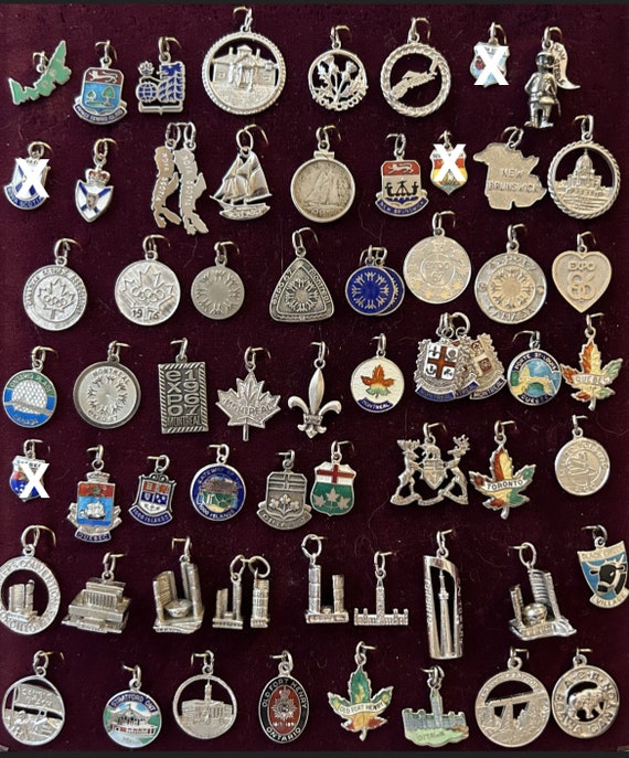 Vintage Eastern Canada Sterling silver charms 1960