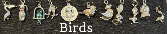 Vintage Sterling Animals Pets Cats & Dog Charms 1… - image 2