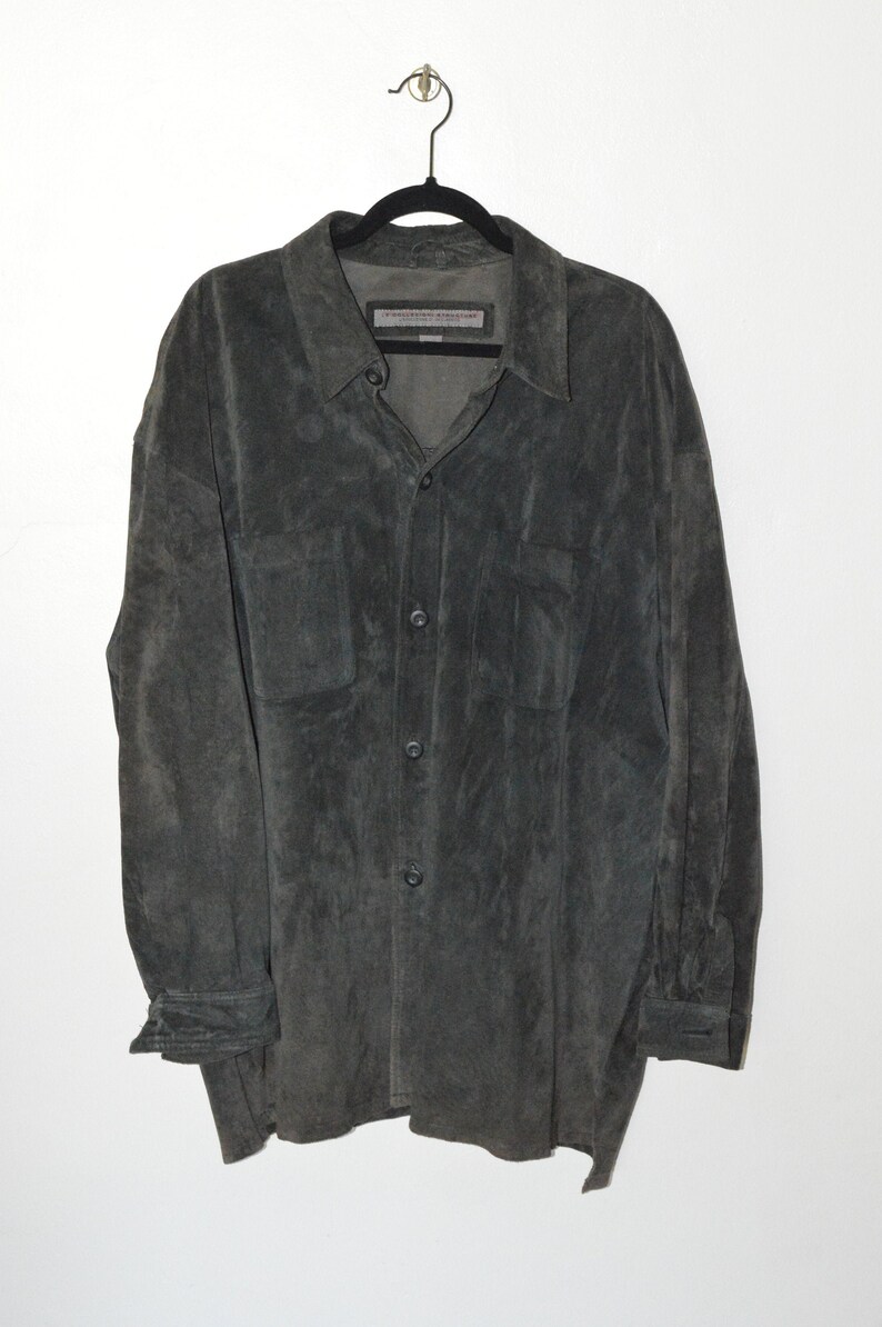 Deep Hunter Green Le Collezioni Structure L/'Evoluziome Un Classico Men/'s Leather ShirtJacket