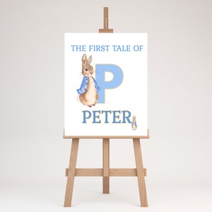 Peter Rabbit Welcome Sign | Peter Rabbit Backdrop | Peter Rabbit Birthday | Bunny birthday | Personalised Party Sign