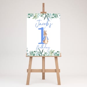 Peter Rabbit Welcome Sign | Peter Rabbit Backdrop | Peter Rabbit Birthday | Bunny birthday | Personalised Peter Party Sign