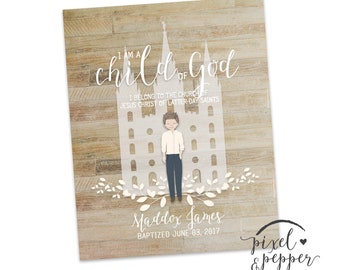 8x10 LDS Taufgeschenk, Taufgeschenk, Taufe Druck, Taufgeschenk, Taufe