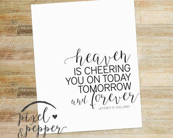 Der Himmel jubelt Ihnen heute Morgen LDS Digitaldruck, Digital druckbare Wand-Dekor - Wort Art Gold Sofort Download TTLS1