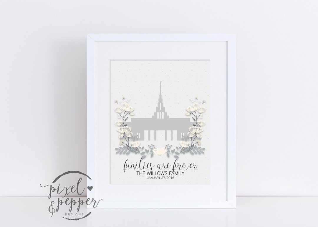 Personalized Temple Print- LDS- Families Are Forever- Wedding Gift ...