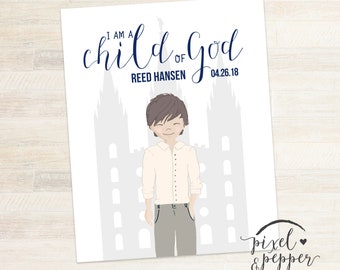 8x10 LDS Taufgeschenk, Taufgeschenk, Taufe Druck, Taufgeschenk, Taufe