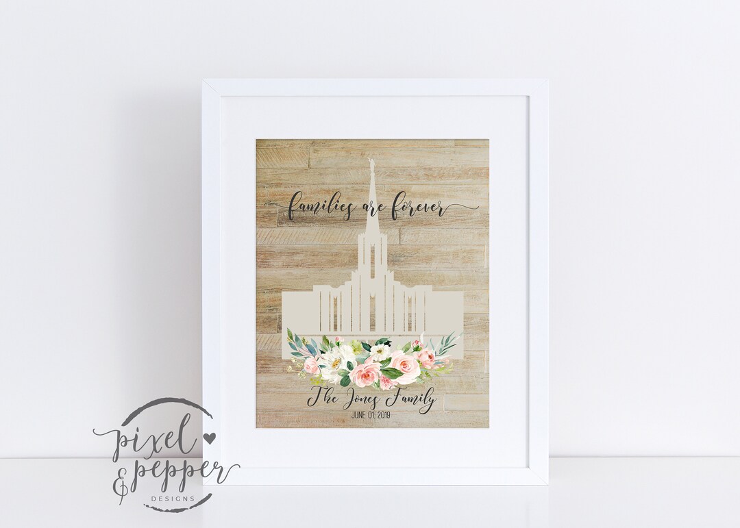 Personalized Temple Print- LDS- Wedding Gift Present - Families Are ...