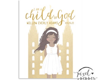 Personalisiertes 8x10 LDS Taufgeschenk, Taufgeschenk, Taufgeschenk, Taufe Druck, Taufe, 8