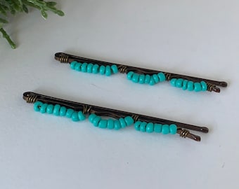 Beaded Bobby Pins, Decorative Hair Pins, Small Christmas Gift, Stocking Stuffers
