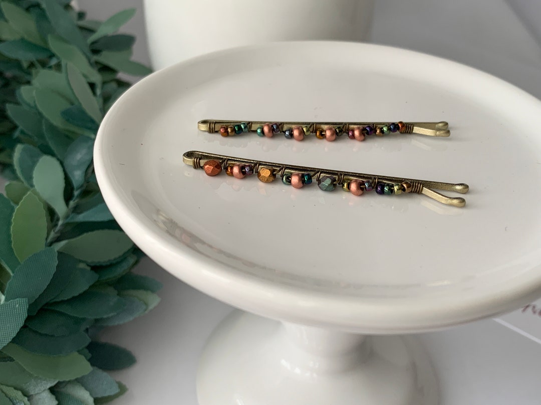 Bobby Pins for Fine Hair, Minimalist Beaded Hair Pins, Decorative Hair ...
