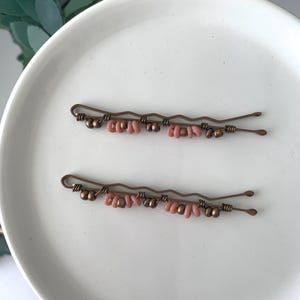 Beaded Bobby Pins, Minimalist Hair Pin, Small Gifts for Women