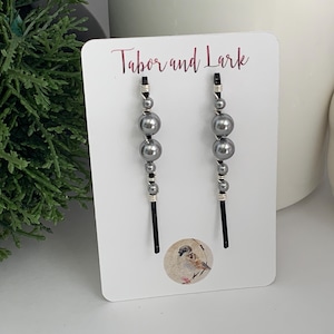 Gray Pearl Bobby Pins, Decorative Hair Clips, Mothers Day Gift From Daughter