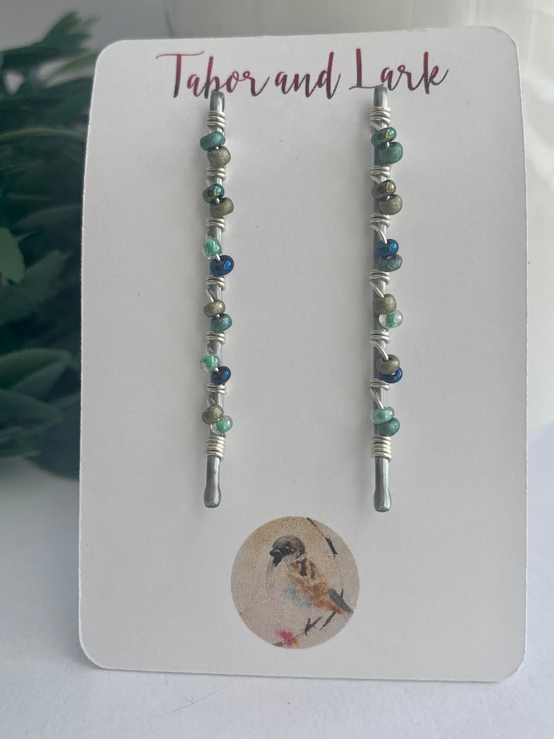 Bobby Pins for Gray Hair Silver Beaded Hair Pins Grandma Etsy