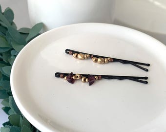 Purple Bobby Pins, Bridesmaid Gifts, Hair Accessories for Women, Hair Jewelry