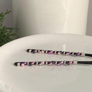 Bobby Pins for Gray Hair, Silver Beaded Hair Pins, Grandma Gift