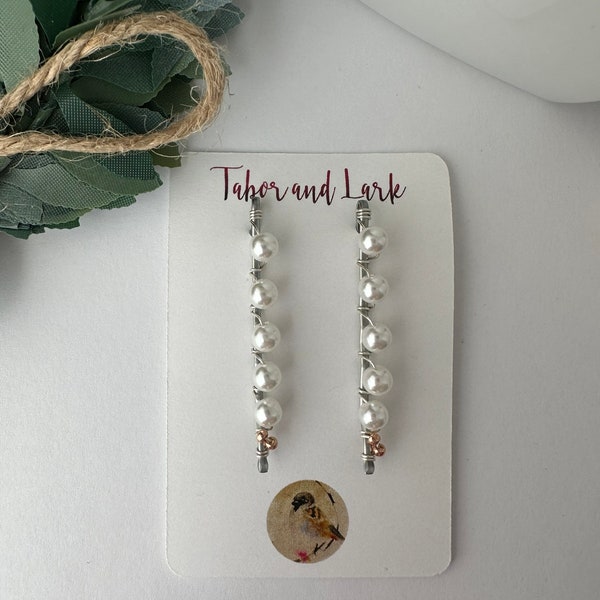 White Pearl Bobby Pins, Pearl Hair Pins, Decorative Hair Clips, Mothers Day Gift From Daughter