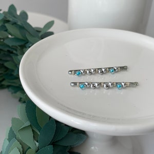 Mini Bobby Pins for Gray Hair, Silver Beaded Hair Pins, Grandma Gift