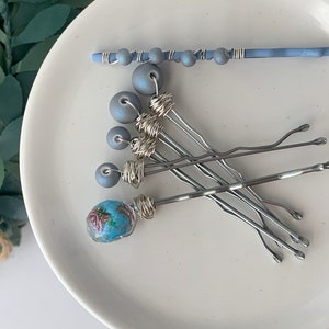 Bobby Pins Decorative, Light Blue Bobby Set, Mothers Day Gift