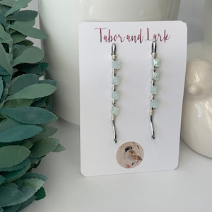 Bobby Pins for Gray Hair, Silver Beaded Hair Pins, Grandma Gift