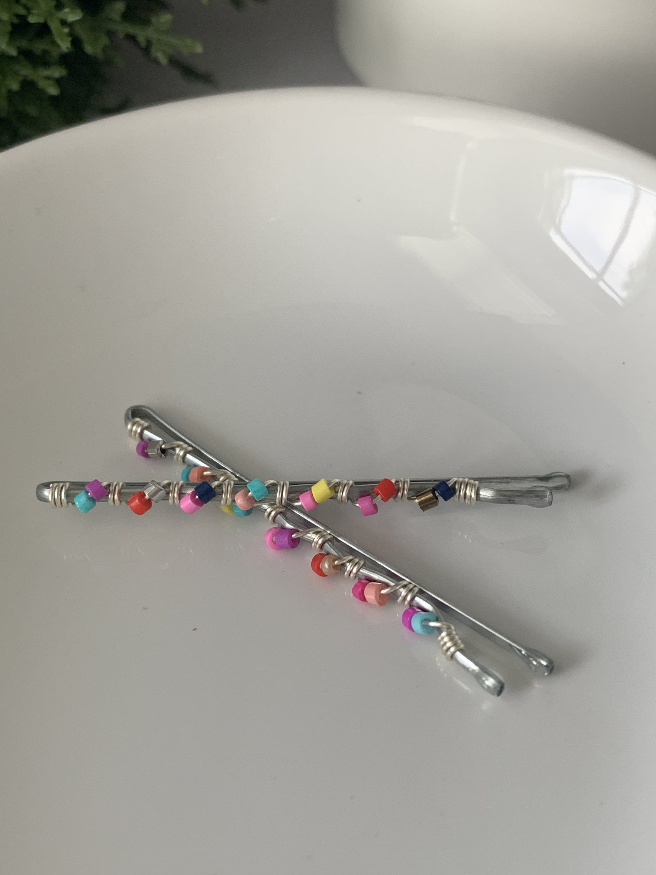 Bobby Pins for Gray Hair Silver Beaded Hair Pins Grandma Etsy