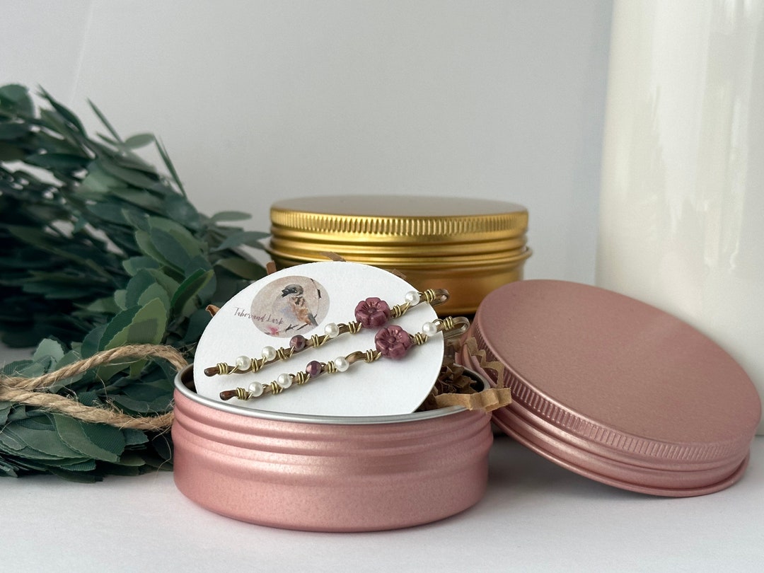 Bobby Pin Holder, Bobby Pin Tin, Hair Accessory Organizer, Hair