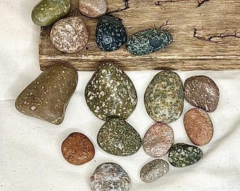 Grey Spotted Rocks River Rock, Extra Large, Gray, Spotted, Paperweight, Hand Polished - Etsy