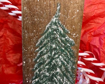 Christmas, tree, rustic, pallet wood, hand painted,