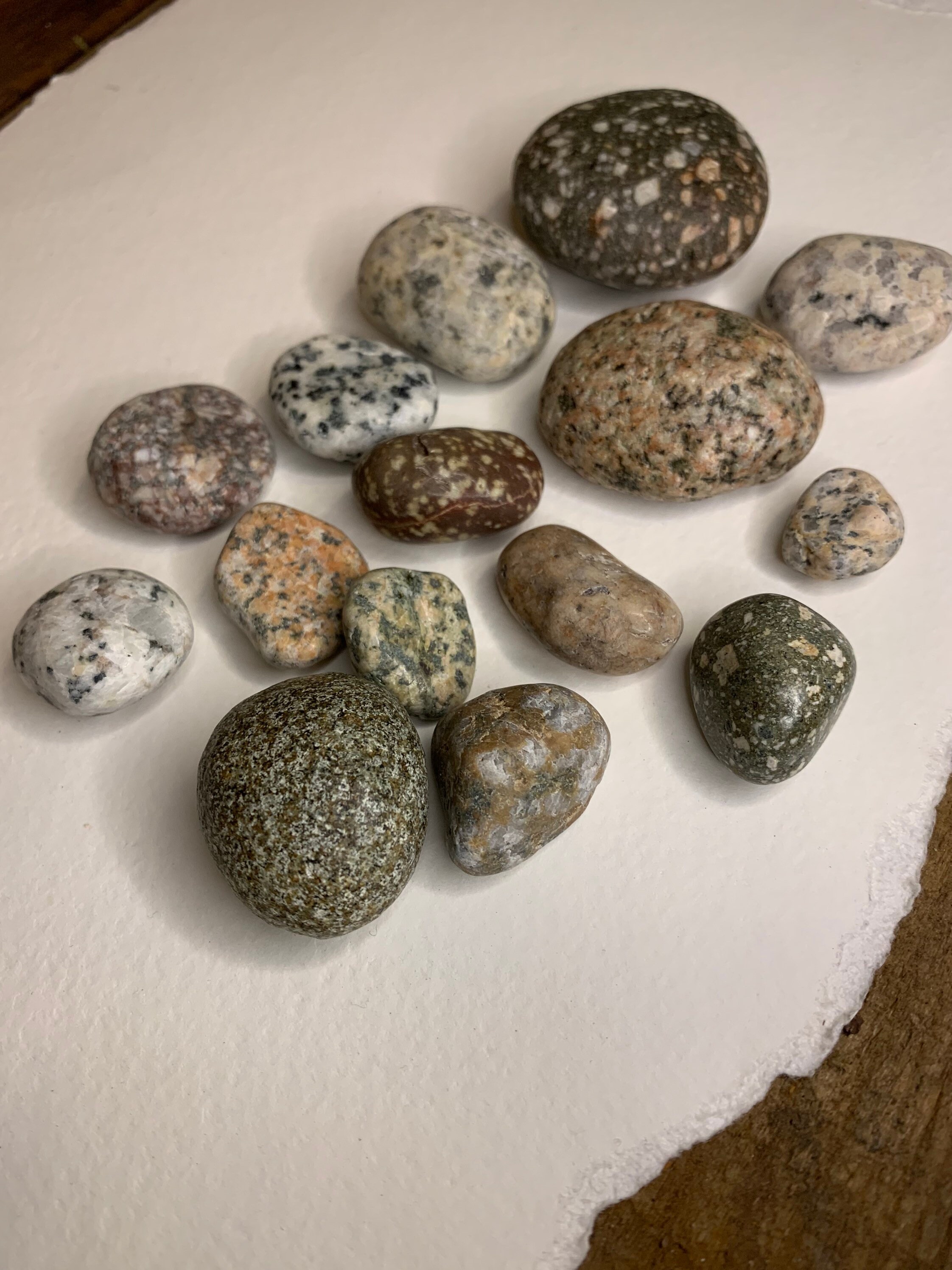 River Rock Spotted Hand Polished Etsy